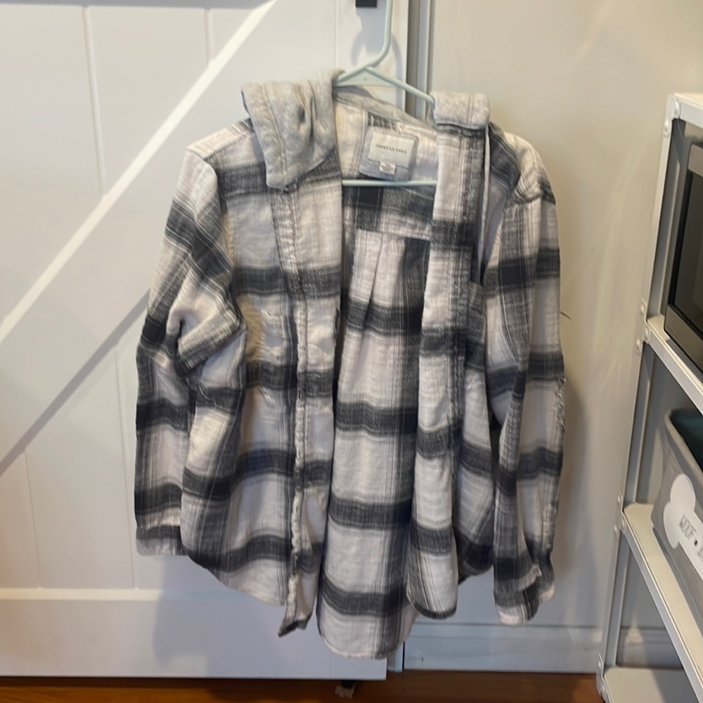 American Eagle Flannel Hood